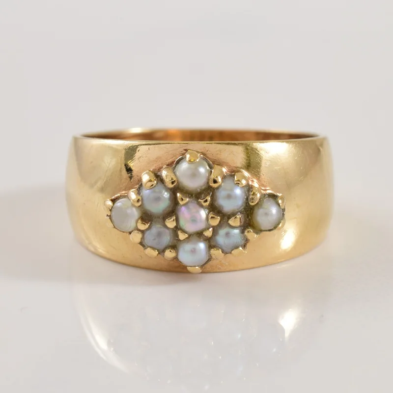 Personalized Jewelry At Special Discount Rates Cluster Seed Pearl Ring | 0.50ctw | SZ 6.75 |