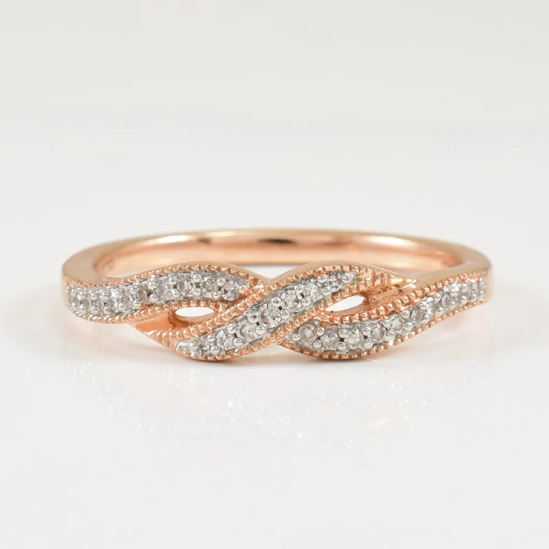 Affordable Glamour – Premium Jewelry For Less Criss Cross Diamond Ring | 0.10ctw | SZ 7.25 |