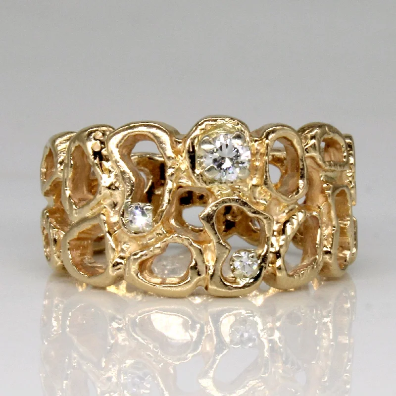 Stunning Statement Jewelry, Unbeatable Discounts Diamond Abstract Ring | 0.12ctw | SZ 7.5 | Stunning Statement Jewelry, Unbeatable Discounts Diamond Abstract Ring | 0.12ctw | SZ 7.5 |