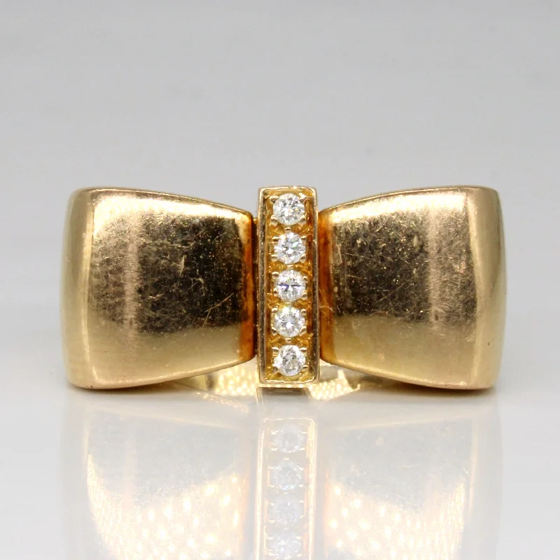 Elegant Jewelry Pieces At Unbelievable Prices Diamond Bow Ring | 0.22ctw | SZ 7 |