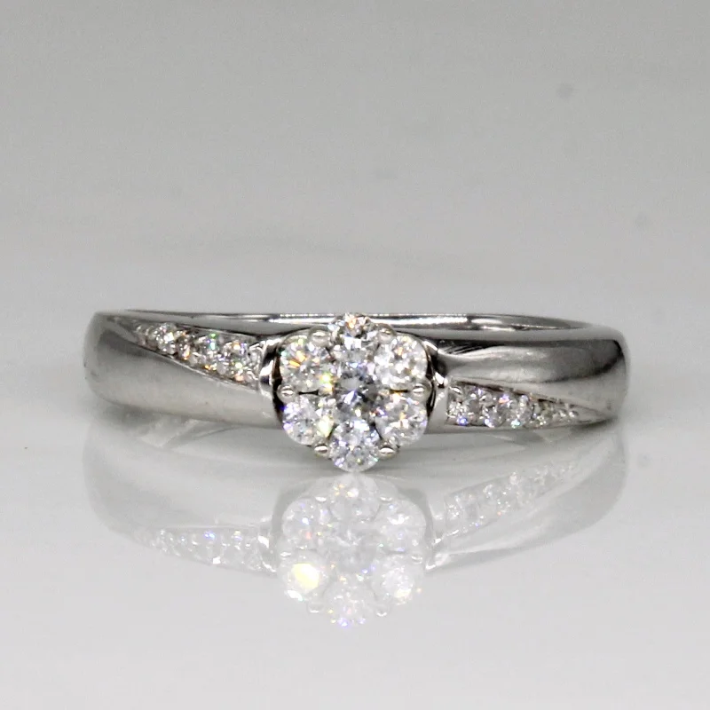 Upgrade Your Jewelry Collection For Less Diamond Cluster Ring | 0.18ctw | SZ 4.5 | Upgrade Your Jewelry Collection For Less Diamond Cluster Ring | 0.18ctw | SZ 4.5 |