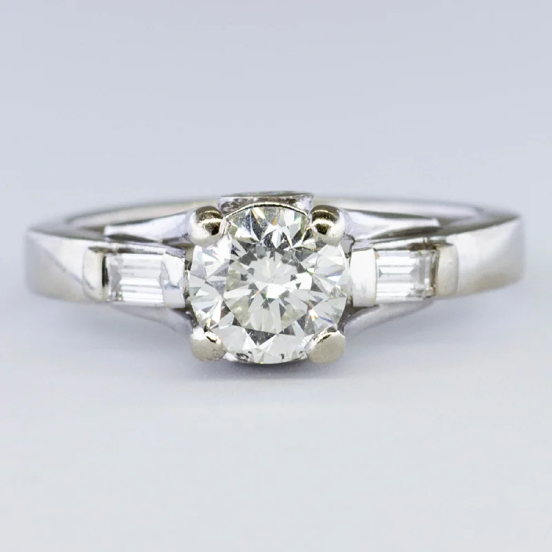 Seasonal Jewelry Sale – Upgrade Your Style Today Diamond Engagement Ring with Baguette Accents | 1.30ctw | SI2 K/L | SZ 5.5 |