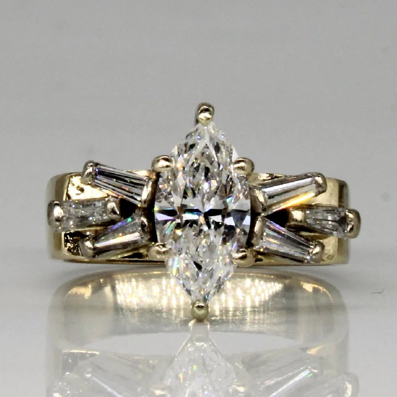 Trending Jewelry Styles Now At Limited-Time Discounts Marquise Cut Diamond Engagement Ring | 1.49ctw | SZ 5 |