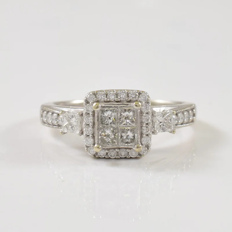 Grab Exquisite Jewelry At The Lowest Prices Diamond Halo Engagement Ring | 0.75ctw | SZ 8.25 | Grab Exquisite Jewelry At The Lowest Prices Diamond Halo Engagement Ring | 0.75ctw | SZ 8.25 |