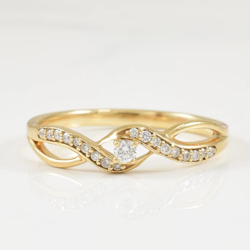 Handmade Pearl Jewelry For Timeless Elegance Diamond Infinity Ring | 0.12ctw | SZ 7.25 |