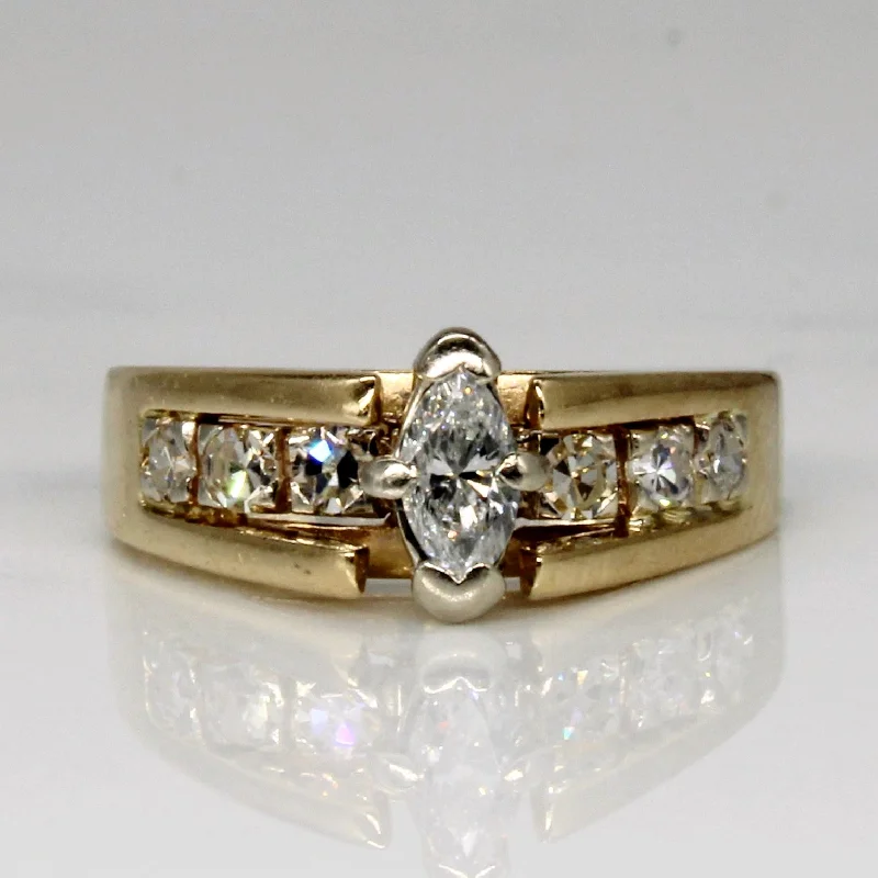 Fashion-Forward Jewelry At Incredible Prices Marquise Cut Diamond Ring | 0.24ctw | SZ 3.75 |