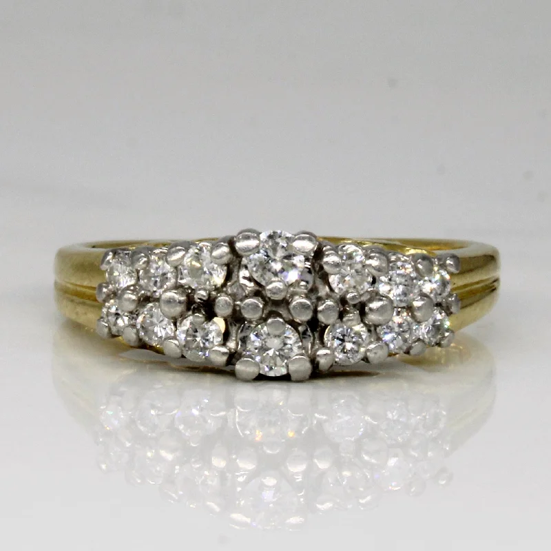 Luxury Meets Affordability – Jewelry Sale Now Live Cluster Set Diamond Ring | 0.42ctw | SZ 7.25 |