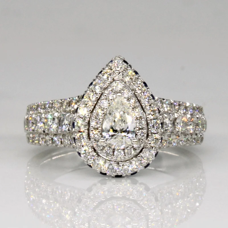 Shop Dazzling Jewelry At The Best Prices Diamond & Sapphire Engagement Ring | 0.90ctw, 0.25ctw | SZ 5.5 |