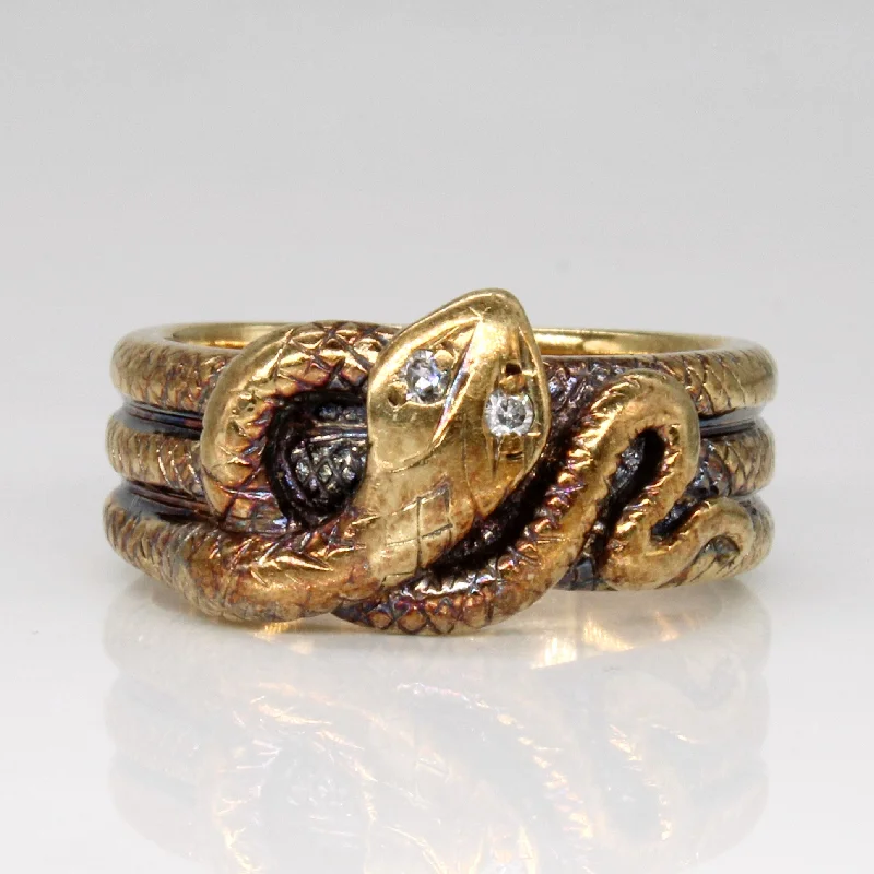 Get The Jewelry You Love At A Price You Love Diamond Snake Ring | 0.04ctw | SZ 9.25 | Get The Jewelry You Love At A Price You Love Diamond Snake Ring | 0.04ctw | SZ 9.25 |