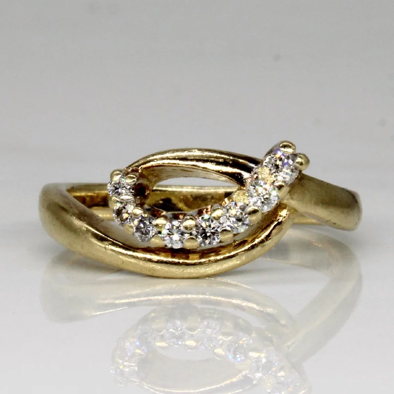 Elegant Designs, Unbeatable Discounts – Shop Jewelry Now Diamond Swoop Ring | 0.12ctw | SZ 6.25 |