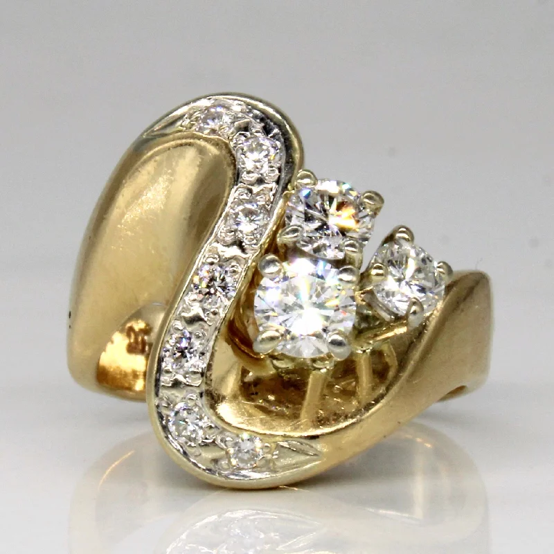 Trending Jewelry Styles Now At Limited-Time Discounts Diamond Waterfall Ring | 0.70ctw | SZ 5 |
