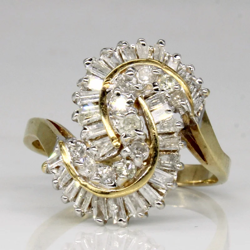 Stunning Jewelry At A Fraction Of The Price Diamond Waterfall Ring | 1.20ctw | SZ 9.5 |