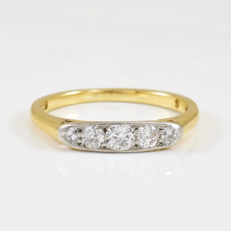 Luxury Handcrafted Jewelry For Elegant Looks Five Stone Diamond Ring | 0.28ctw | SZ 6 |