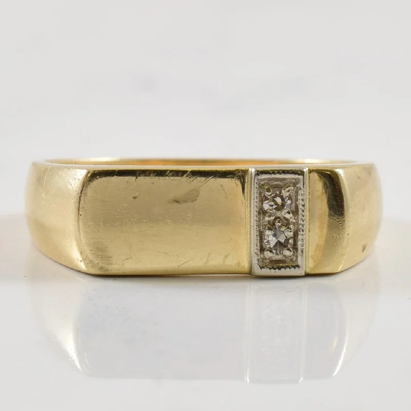 Discounted Jewelry For A Glamorous Look Flat Edge Diamond Ring | 0.04ctw | SZ 10 |