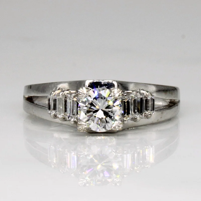 Customized Silver Jewelry For Unique Style High Set Diamond Engagement Ring | 0.54ctw | SZ 5.5 | Customized Silver Jewelry For Unique Style High Set Diamond Engagement Ring | 0.54ctw | SZ 5.5 |