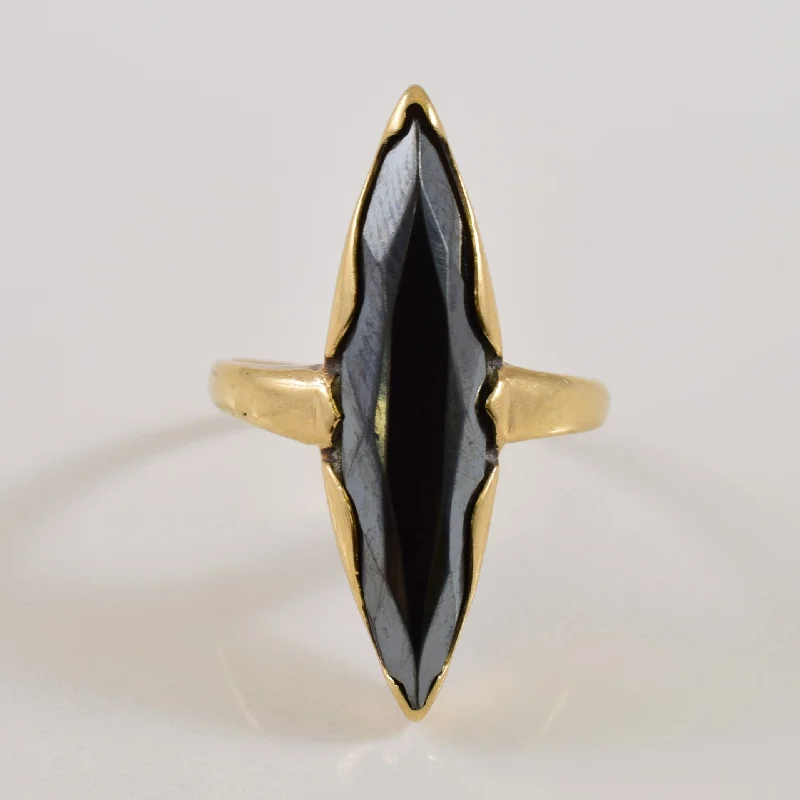 Seasonal Jewelry Sale – Upgrade Your Collection Marquise Hematite Ring | 3.50ct | SZ 5 |