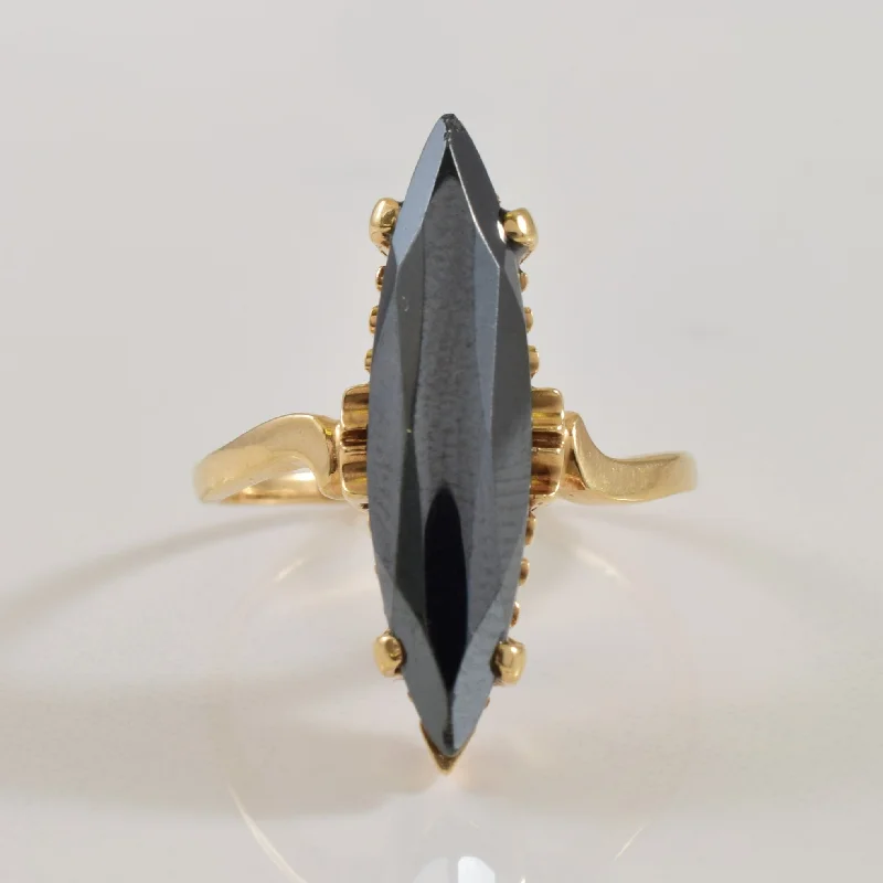 Clearance Sale On High-End Jewelry Collections Marquise Hematite Ring | 5.00ct | SZ 8 |