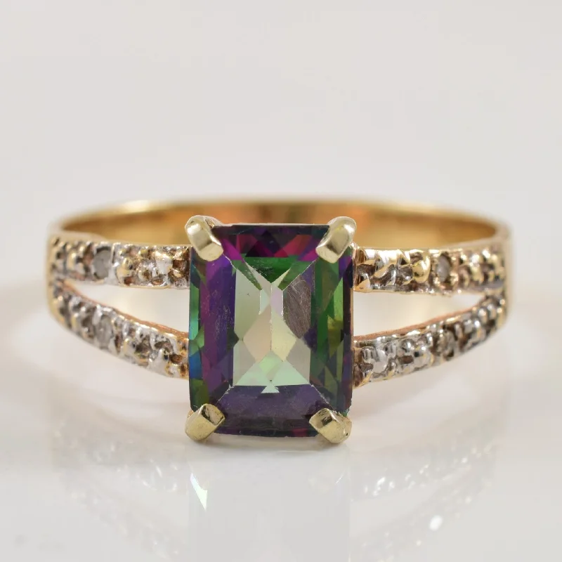 Flash Sale On Exquisite Jewelry – Don't Miss Out Mystic Topaz & Diamond Ring | 1.75ct, 0.02ctw | SZ 8.25 |