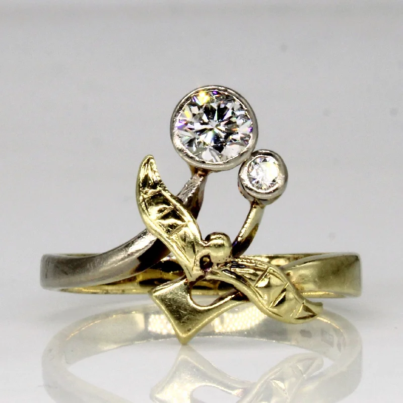 Flash Sale On Stunning Jewelry – Don't Miss Out Vintage Hallmarked Cherry Design Diamond Ring | 0.55ctw | SZ 8.5 |