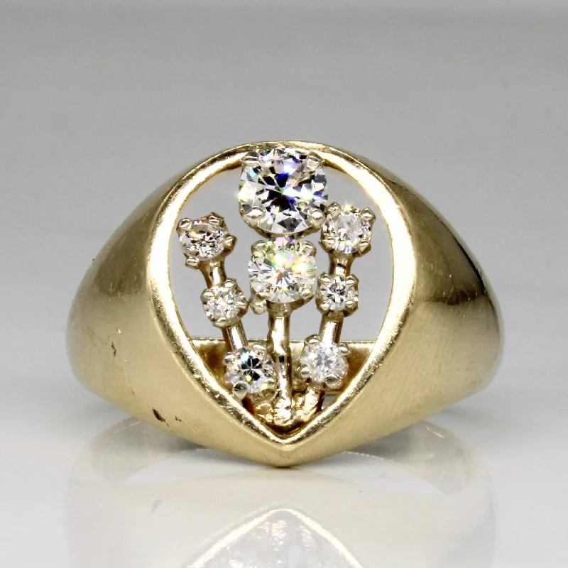 Affordable Gold-Plated Jewelry For Modern Fashion Ornate Diamond Ring | 0.67ctw | SZ 10.25 | Affordable Gold-Plated Jewelry For Modern Fashion Ornate Diamond Ring | 0.67ctw | SZ 10.25 |