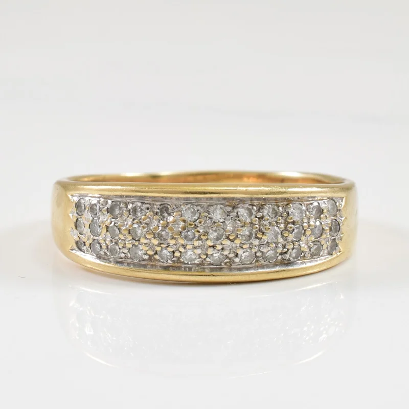 Adjustable Charm Bracelets For A Perfect Fit Pave Set Diamond Ring | 0.25ctw | SZ 9.75 |