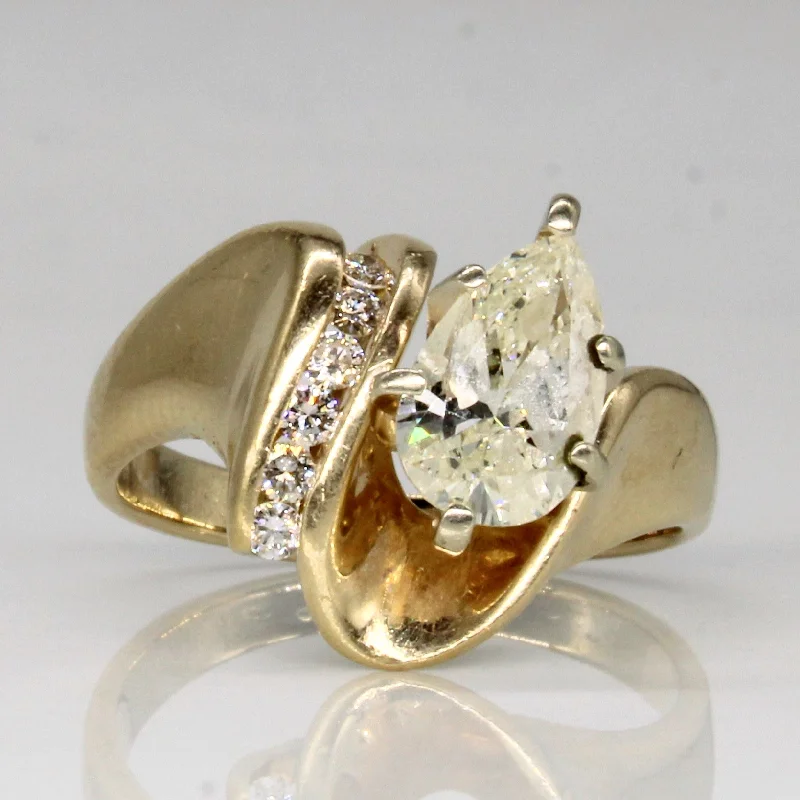 Flash Sale On Stunning Jewelry – Don't Miss Out Pear Cut Diamond Engagement Ring | 1.34ctw | SZ 8 |