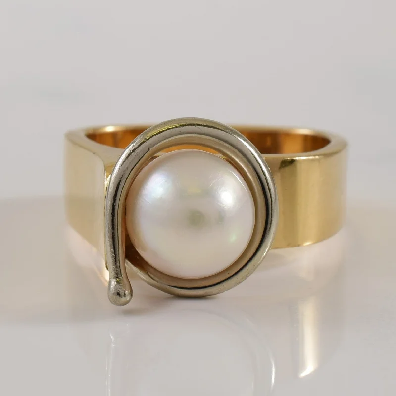 Unique Jewelry Designs Now At Discounted Rates Pearl Cocktail Ring | 4.40ct | SZ 5.75 |