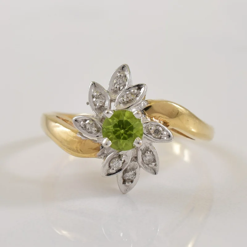 Holiday Jewelry Sale – Perfect Gifts At Great Prices Peridot & Diamond Bypass Ring | 0.25ct, 0.04ctw | SZ 6.5 |