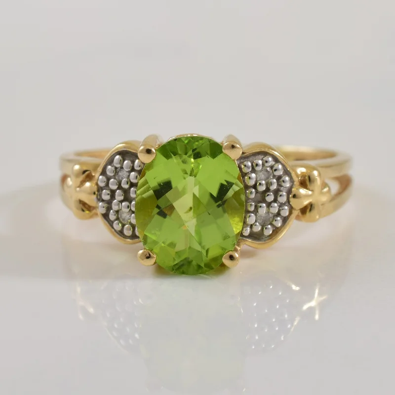 Flash Sale On Exquisite Jewelry – Don't Miss Out Peridot & Diamond Ring | 2.00ct, 0.02ctw | SZ 9 |