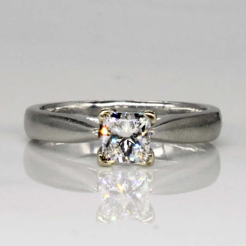 Premium Jewelry At Special Low Prices For A Limited Time Princess Cut Diamond Engagement Ring in Platinum | 0.65ct SI1 D | SZ 6.25 |