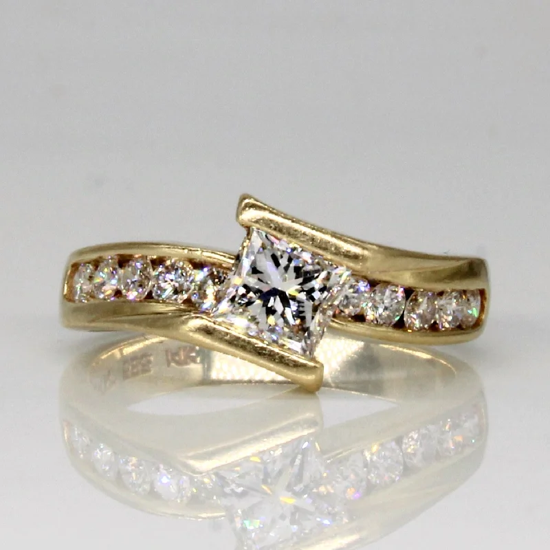 Discounted Jewelry For A Glamorous Look Princess Cut Diamond Engagement Ring | 1.00ctw | SZ 5 |