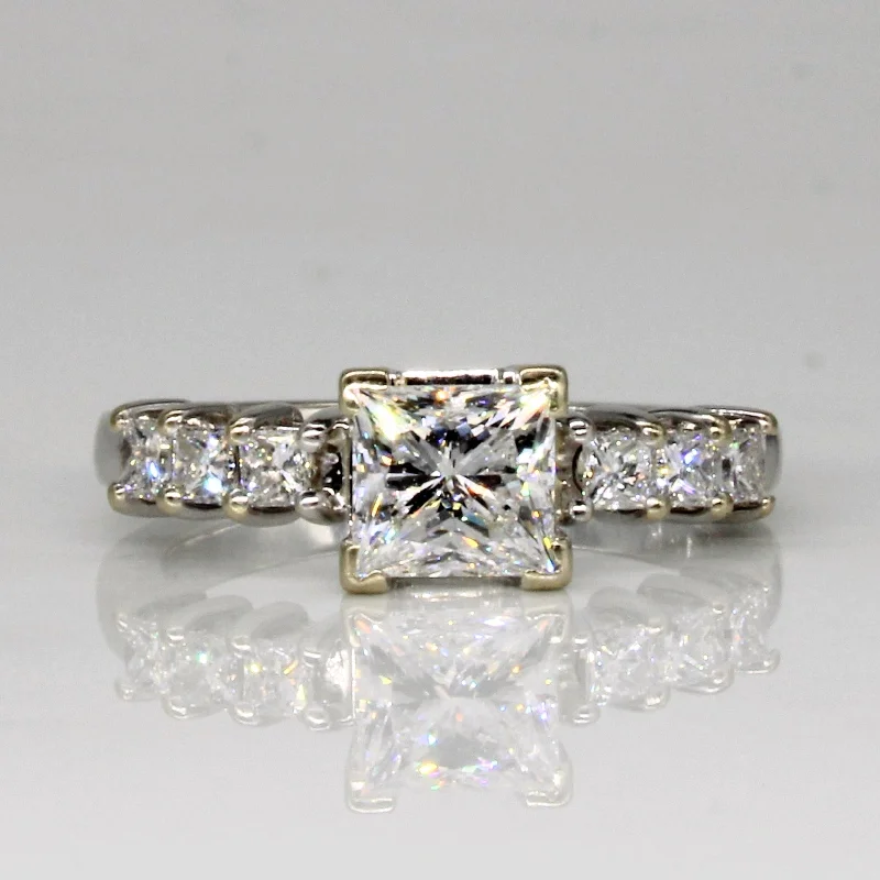 Handcrafted Jewelry Sale – Unique Designs At Low Prices Princess Cut GIA Certified Diamond Engagement Ring | 1.43ctw | SZ 5.75 |