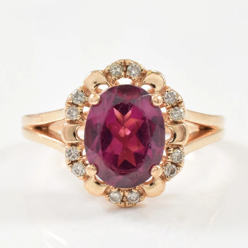 Exclusive Jewelry Bundles At Discounted Rates Le Vian' Rhodolite Garnet & Diamond Halo Ring | 2.25ct, 0.12ctw | SZ 5 |