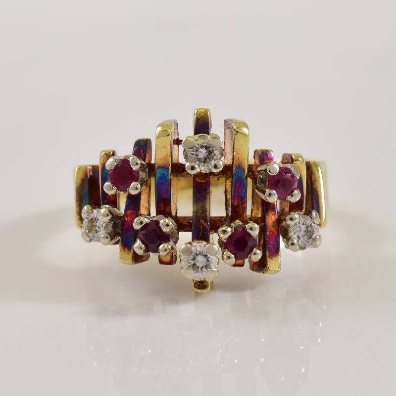 Special Offers On Handcrafted And Designer Jewelry Ruby & Diamond Ring | 0.09ctw, 0.08ctw | SZ 5 |
