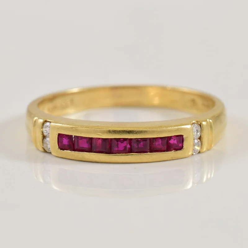 Eco-Friendly Sustainable Jewelry For Conscious Buyers Ruby & Diamond Ring | 0.25ctw, 0.04ctw | SZ 7 |