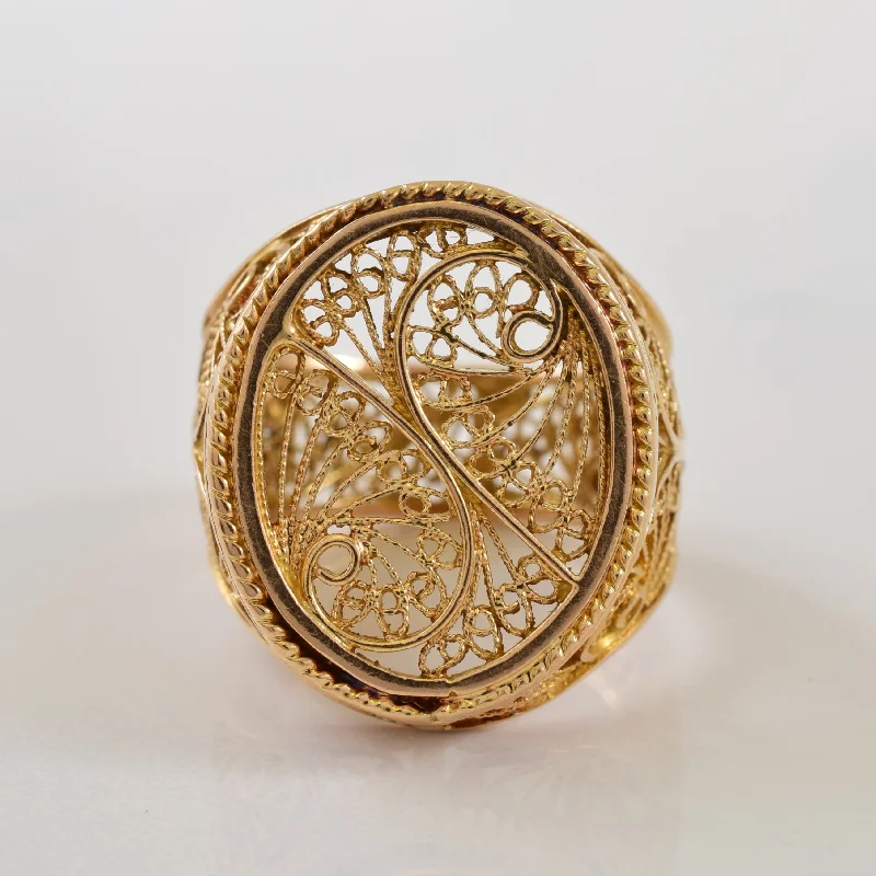 Premium Diamond Jewelry At Once-In-A-Lifetime Discounts S' Initial Filigree Ring | SZ 8.5 |