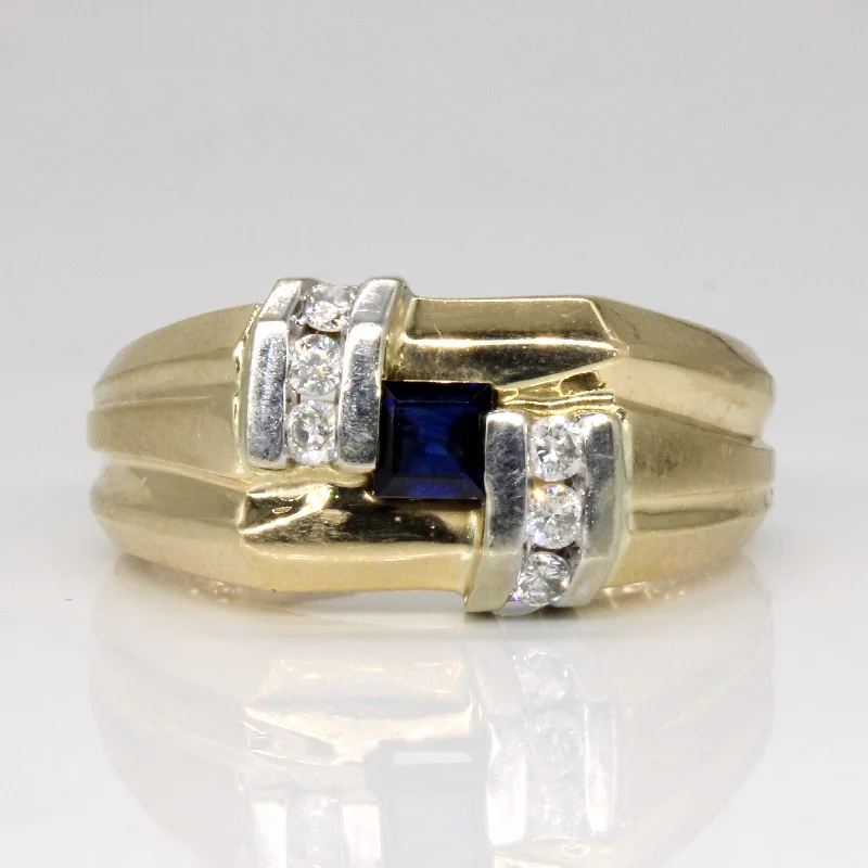 Discounted Luxury Jewelry – Shine Without The Splurge Sapphire & Diamond Cocktail Ring | 0.40ct, 0.21ctw | SZ 11 |