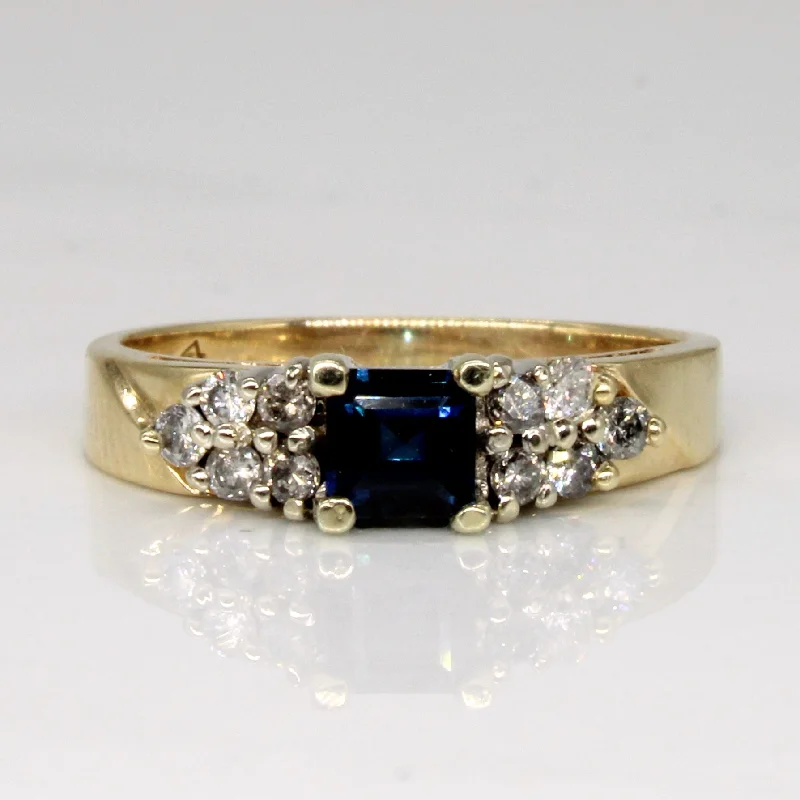 Fine Jewelry, Limited-Time Offers Available Sapphire & Diamond Cluster Set Ring | 0.50ct, 0.16ctw | SZ 6 |