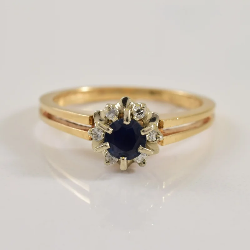 Exclusive Jewelry Sale – Limited-Time Discounts Sapphire & Diamond Halo Ring | 0.26ct, 0.05ctw | SZ 5.75 |