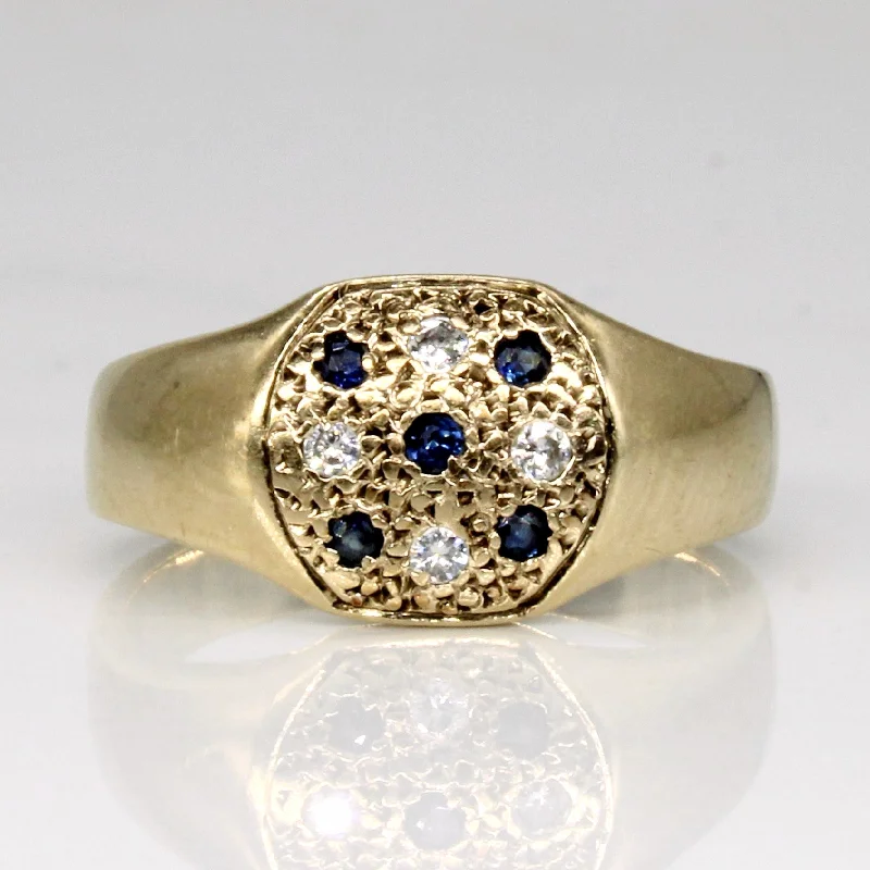 Buy More, Save More – Special Jewelry Discounts Sapphire & Diamond Illusion Set Ring | 0.08ctw, 0.04ctw | SZ 5 |