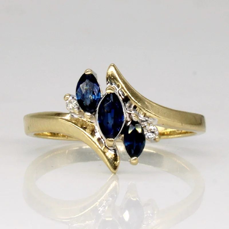 Limited-Stock Jewelry Sale – Once It's Gone, It's Gone Sapphire & Diamond Waterfall Ring | 0.21ctw, 0.02ctw | SZ 6.75 |