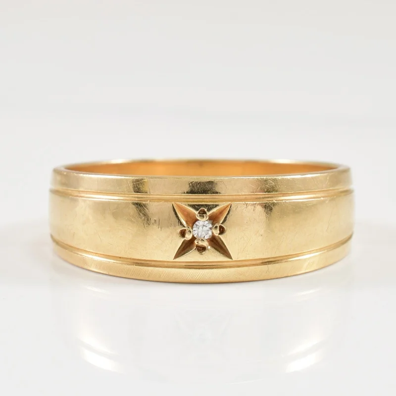 Bohemian-Inspired Jewelry For Free-Spirited Fashion Single Stone Starburst Diamond Ring  | 0.01ct | SZ 9 |