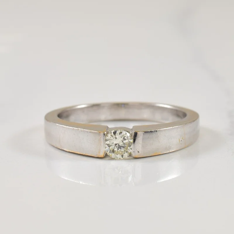 Fashion-Forward Geometric Jewelry For Contemporary Style Solitaire Diamond Ring | 0.16ct | SZ 6.25 | Fashion-Forward Geometric Jewelry For Contemporary Style Solitaire Diamond Ring | 0.16ct | SZ 6.25 |