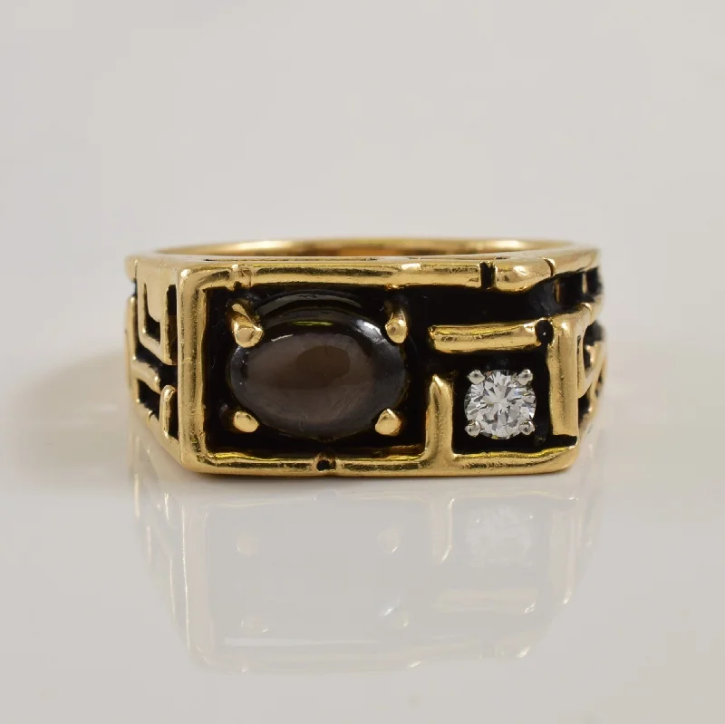 Discover Unique Jewelry With Special Limited-Time Offers Star Sapphire & Diamond Ring | 3.00ct, 0.10ct | SZ 10 |