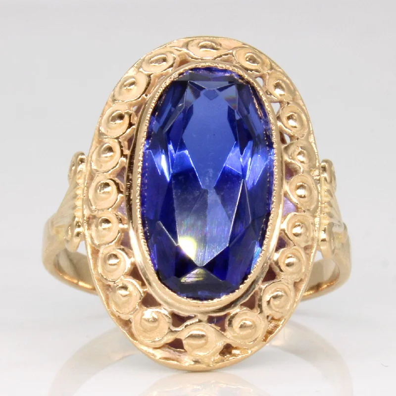 Shop Dazzling Jewelry At The Best Prices Synthetic Sapphire Cocktail Ring | 4.60ct | SZ 8.75 |