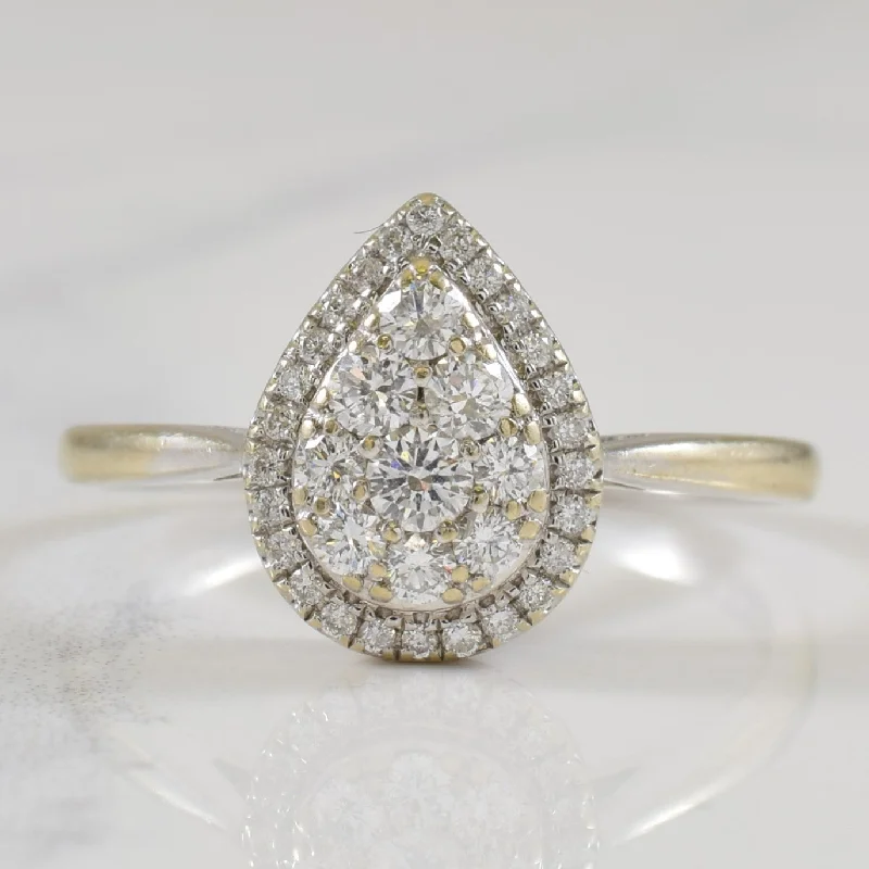 Affordable Luxury Jewelry For Every Occasion Teardrop Cluster Diamond Ring | 0.35ctw | SZ 7.5 | Affordable Luxury Jewelry For Every Occasion Teardrop Cluster Diamond Ring | 0.35ctw | SZ 7.5 |