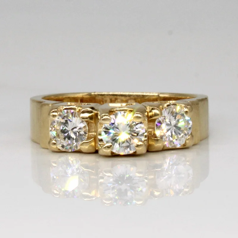 Handcrafted Jewelry Sale – Unique Designs At Low Prices Three Stone Diamond Ring | 0.70ctw | SZ 4.75 |