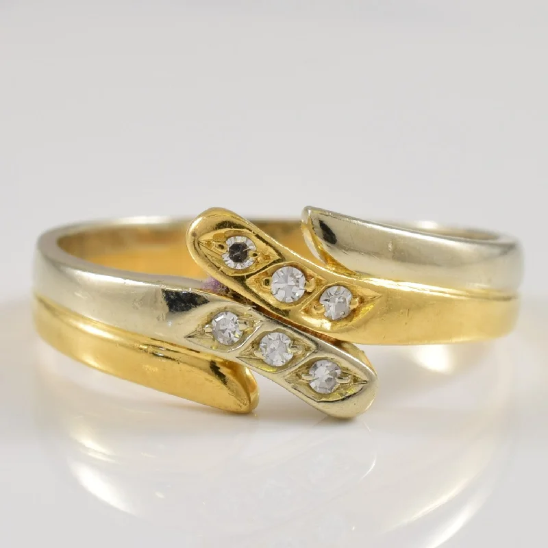 Grab Your Favorite Jewelry At The Lowest Prices Two Tone Bypass Diamond Ring | 0.06ctw | SZ 6.5 | Grab Your Favorite Jewelry At The Lowest Prices Two Tone Bypass Diamond Ring | 0.06ctw | SZ 6.5 |