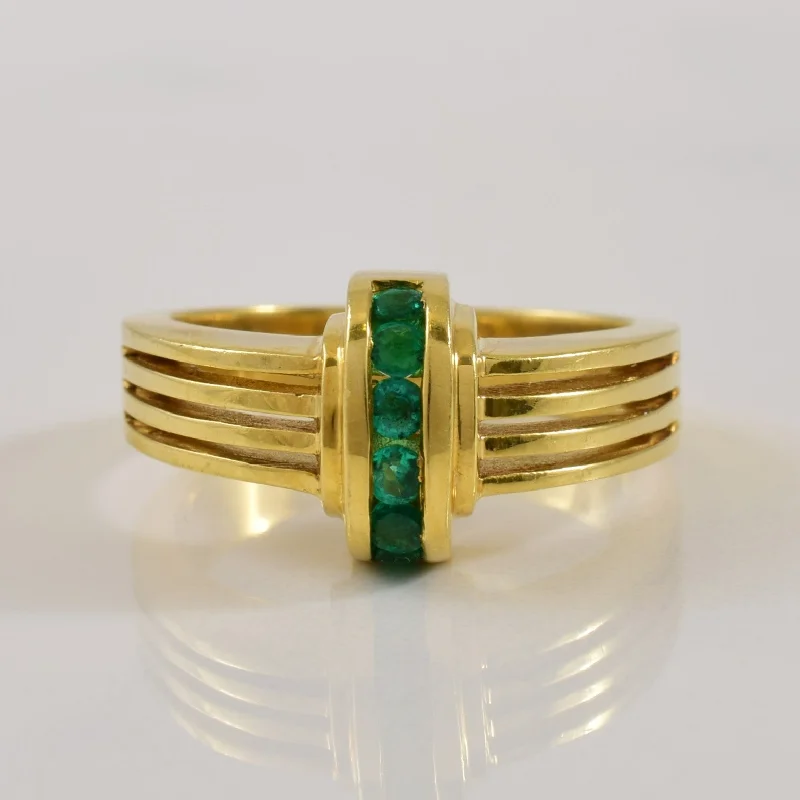 Limited-Time Jewelry Sale – Elegant Styles At Less Vertical Channel Set Emerald Ring | 0.20ctw | SZ 6 |