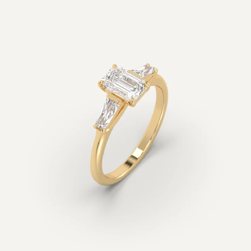 Premium Jewelry, Premium Discounts – Act Fast 1 carat Emerald Cut Diamond Ring